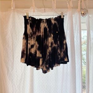 Natural Life Tie-Dye Navy and White Smocked Shorts/Skirt